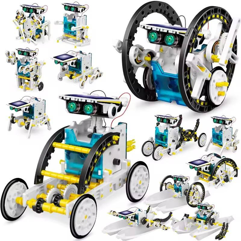 Updated Version 13-in-1 STEM Education Solar Robot Toys DIY Building Science Experiment Activites Kits for Kids Aged 8-10 Gifts
